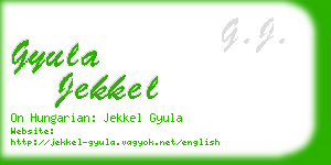 gyula jekkel business card